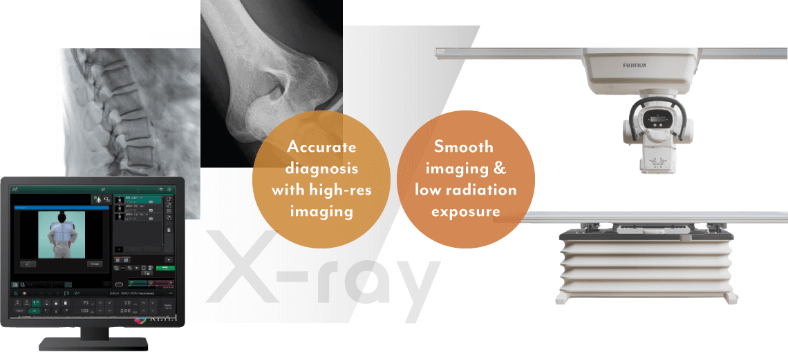 Accurate diagnosis with high-res imaging/Smooth imaging & low radiation exposure